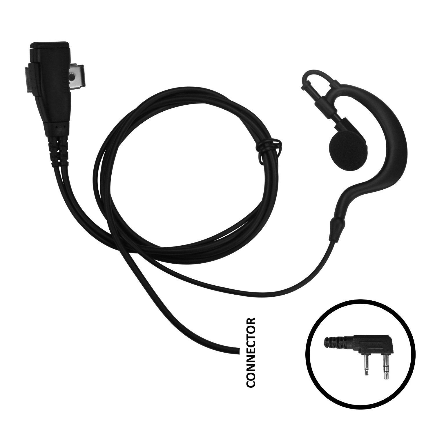 Headset Earhook Earpiece Mic for Kenwood two way radio TK2207 TK3207 TK2118 TK3118 TK2173 TK3173 TK2302 TK3302 TK2312 TK3312